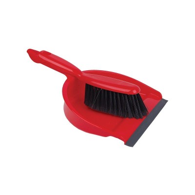 Dust Pan and Brush Set - RED- Each